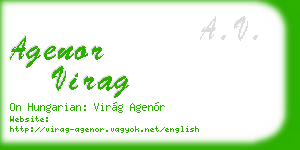 agenor virag business card