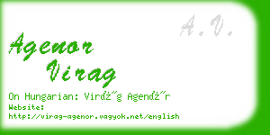agenor virag business card